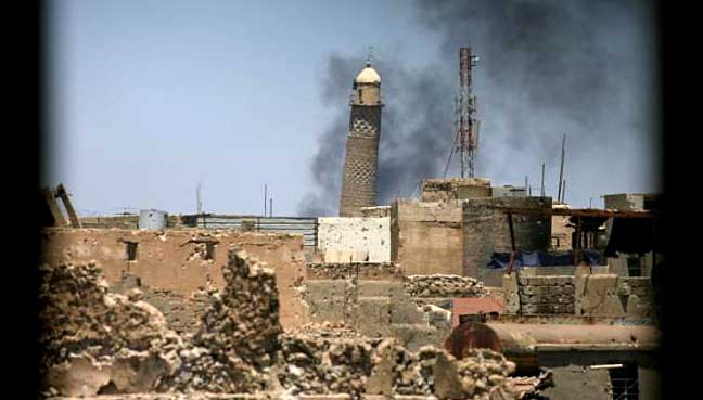 Iraqi military: Islamic State blows up Mosul mosque where it declared 'caliphate