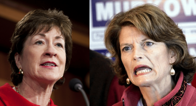 Susan Collins (left) and Lisa Murkowski