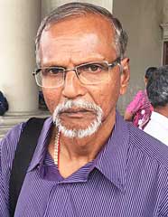 K. Krishnan, 68, one of the Kampung Gatco settlers arrested yesterday.