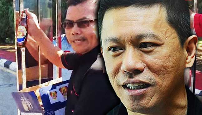 Jamal smashes beer bottles outside Selangor secretariat