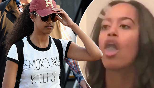 Who is the young man, kissing Malia Obama?