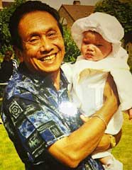 Hendrik with young Ivana at her hometown of Sittard, in the Netherlands.