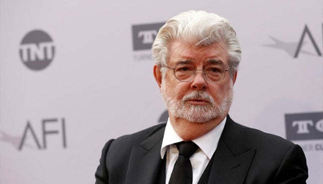 Director George Lucas poses at the American Film Institute's (AFI) 44th Life Achievement Award honoring composer John Williams at Dolby theatre in Hollywood, California.(Reuters pic)
