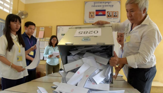 Cambodian PM's party claims all election seats, opposition sees 'death of democracy'