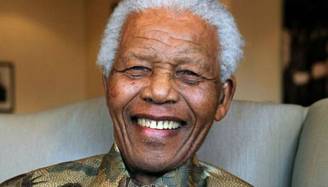Former South African president and Nobel Laureate Nelson Mandela shown in a handout