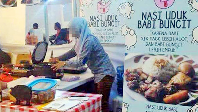 Wanita bertudung jual nasi babi  Free Malaysia Today