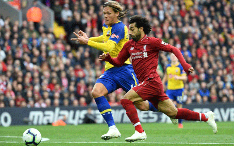 Mohamed Salah was on target in Liverpool’s win over Southampton