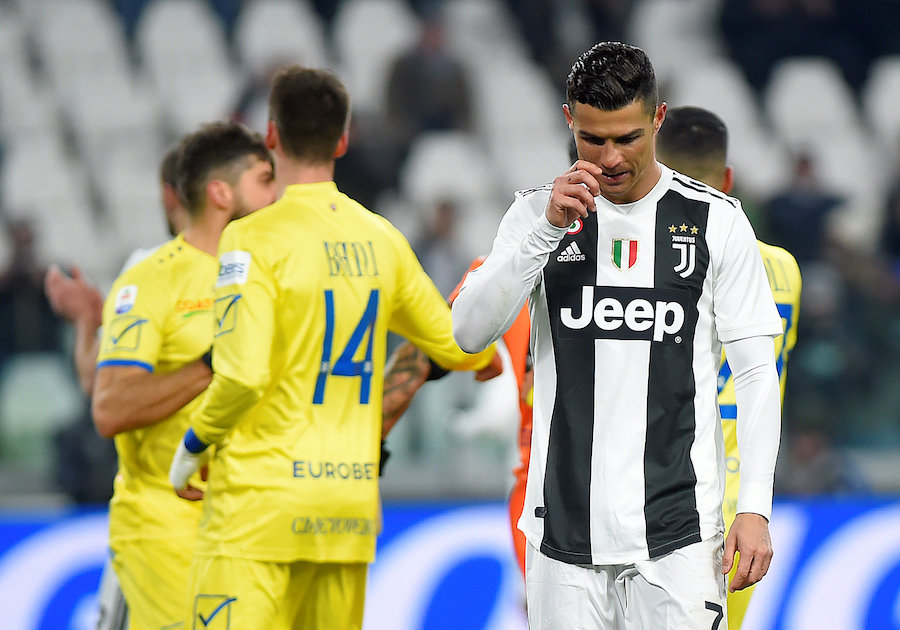 Image result for Cristiano Ronaldo scores penalties vs Chievo