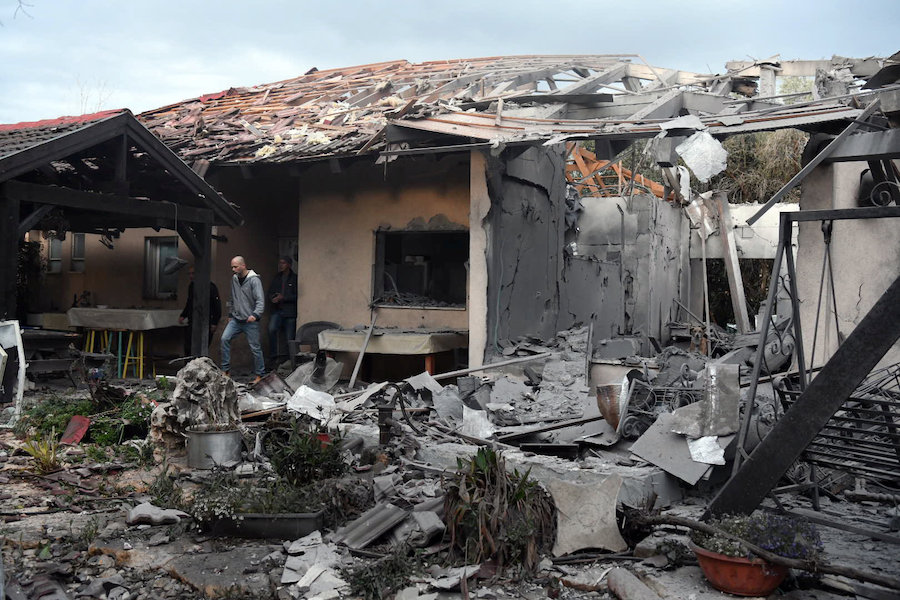 Seven injured as Gaza rocket hits home in central Israel