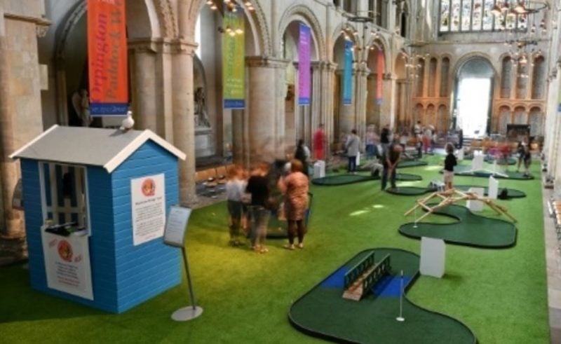 Historic cathedral installs giant slide, insists it’s not a gimmick