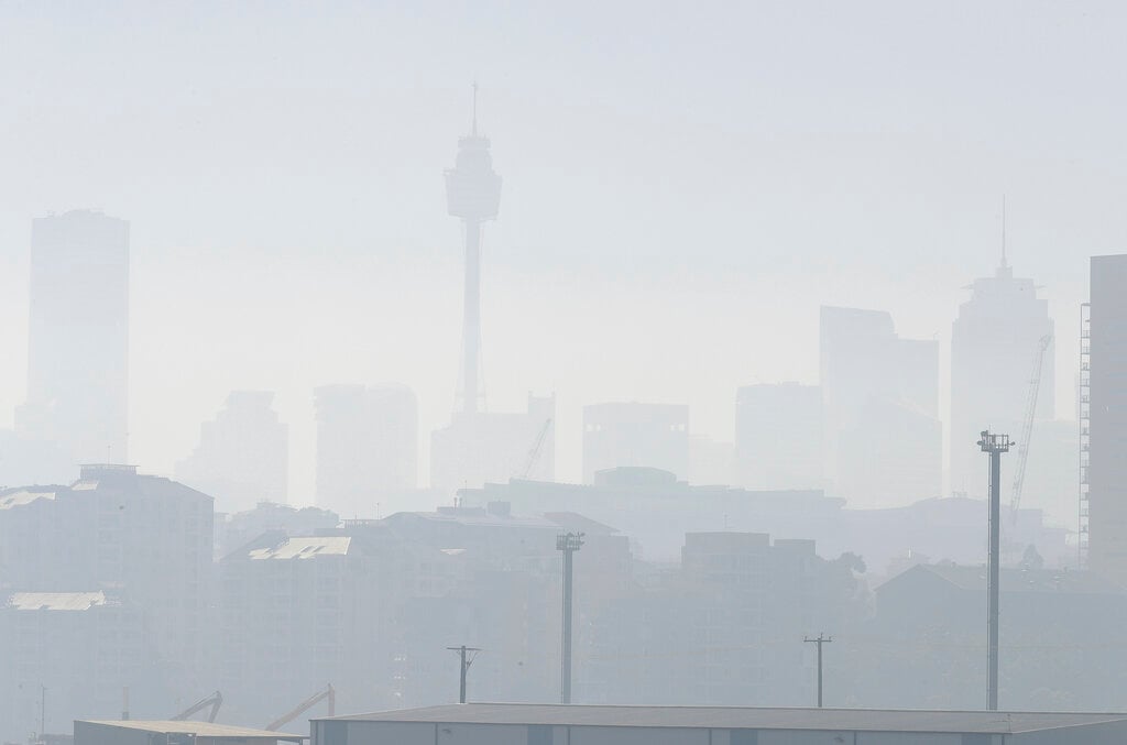 Sydney lives up to ‘big smoke’ tag as bushfire haze covers city