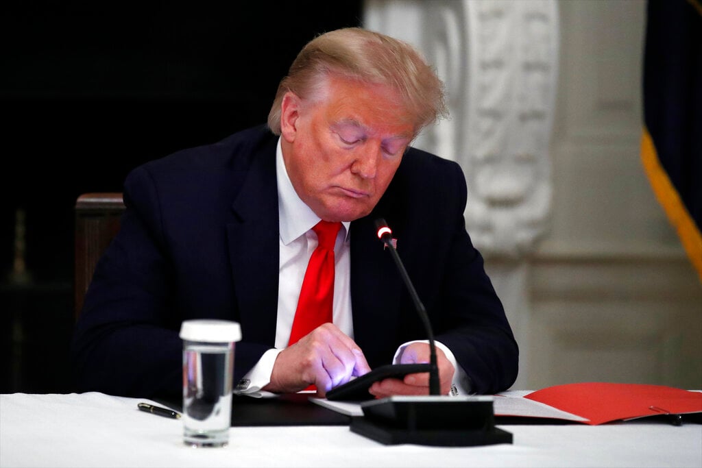 Though stripped of his Twitter and Facebook accounts Donald Trump does have options for a smaller reach