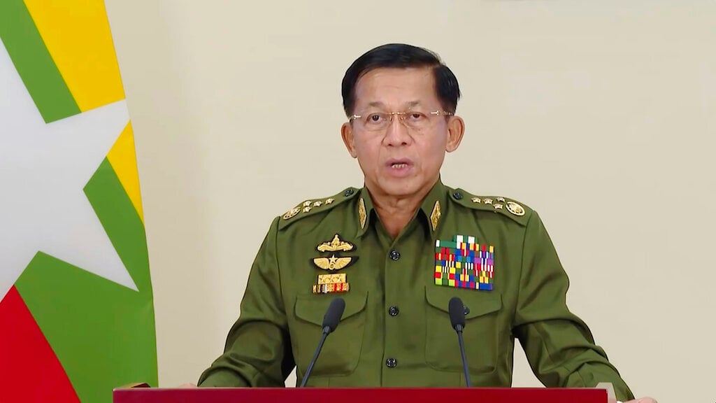 Min Aung Hlaing says violent acts that affect stability and security in order to make demands are ‘inappropriate