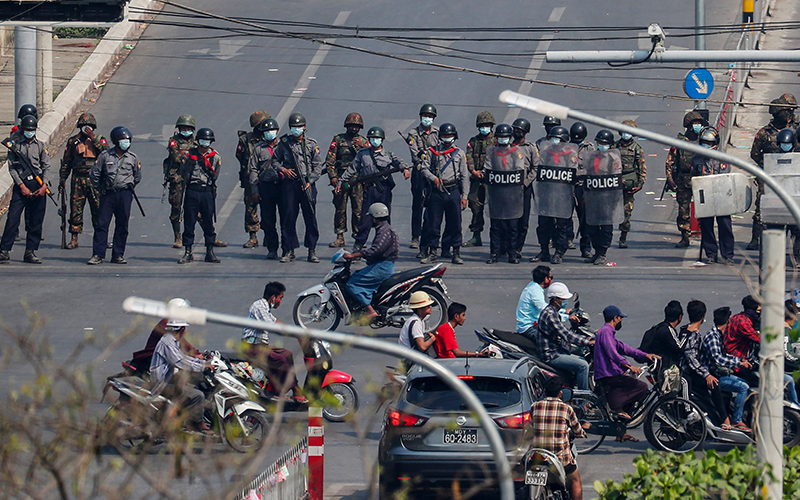 Myanmar police fire rubber bullets again, disperse ...